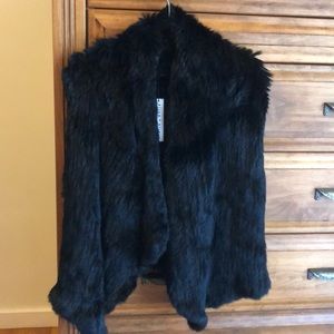 Never Worn Alice & Olivia Rabbit Fur Vest Size L